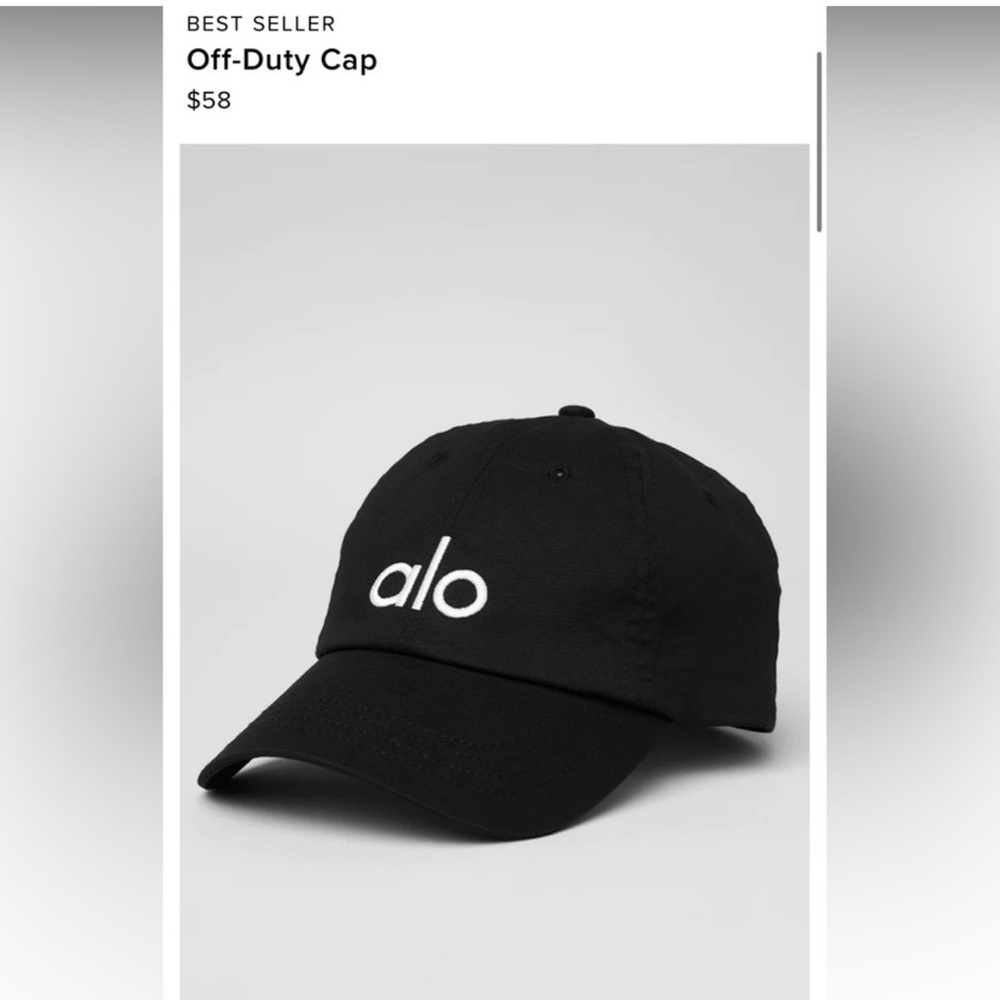 Black alo yoga hat